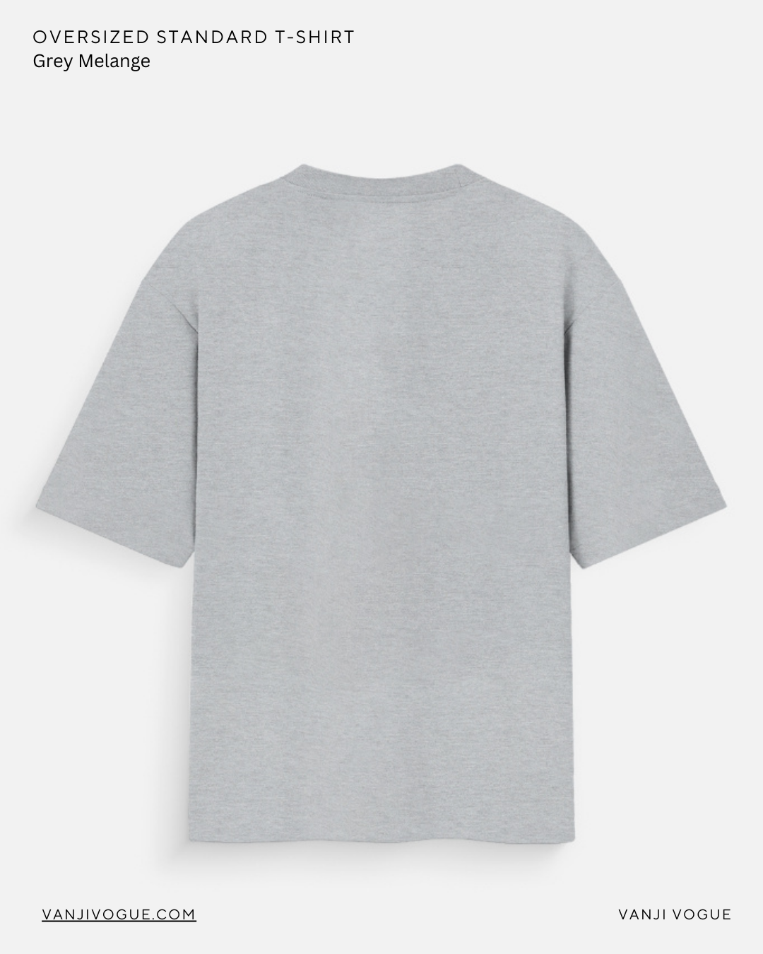 Unisex Oversized Standard T-Shirt - Grey Melange