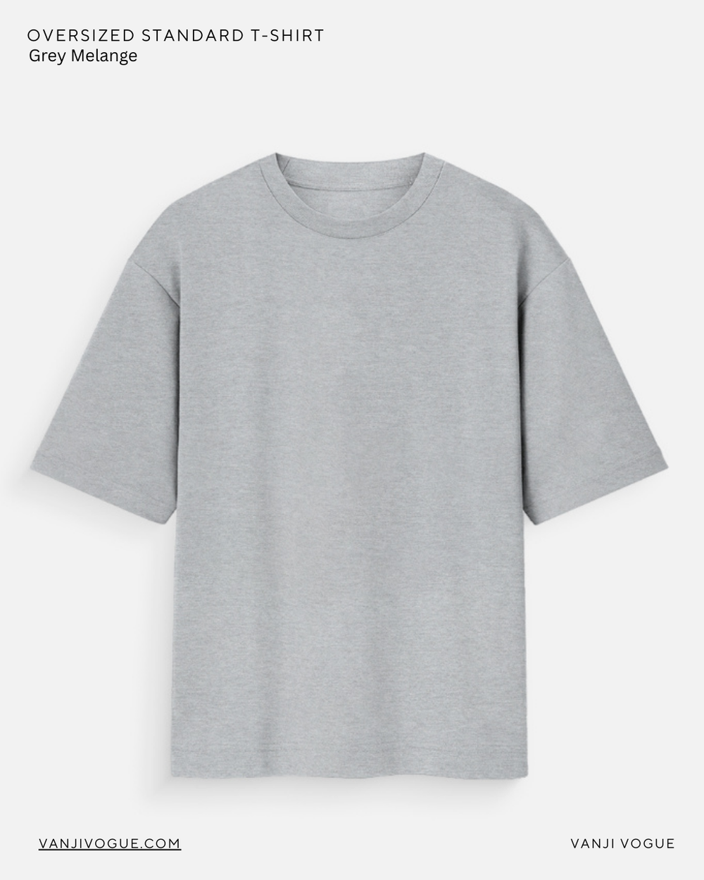 Unisex Oversized Standard T-Shirt - Grey Melange - view 1