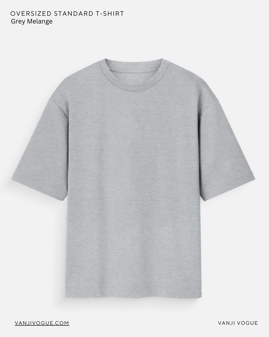 Unisex Oversized Standard T-Shirt - Grey Melange