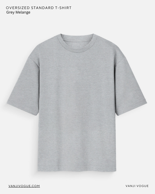 Unisex Oversized Standard T-Shirt - Grey Melange