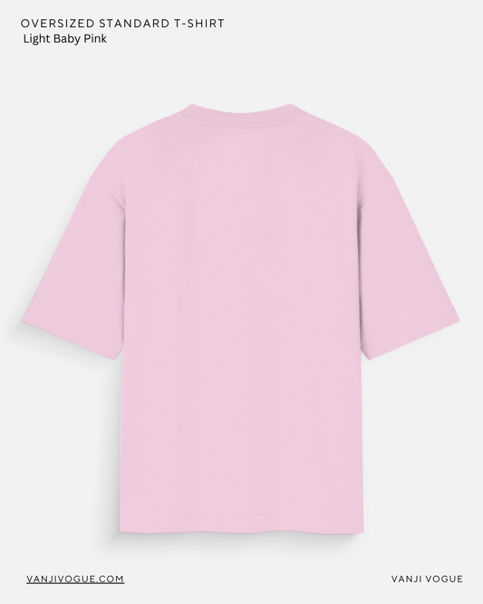 Unisex Oversized Standard T-Shirt - Light Baby Pink