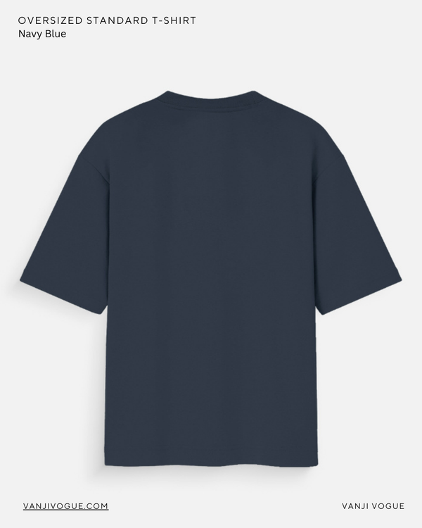 Unisex Oversized Standard T-Shirt - Navy Blue — alternate view