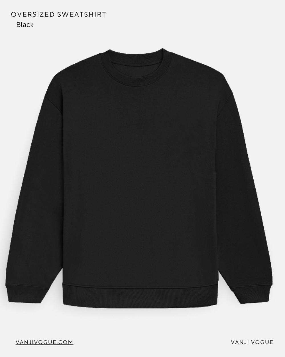 Unisex Oversized Sweatshirt-Black - view 1