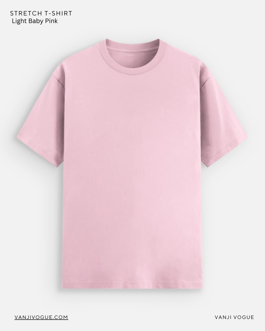 Unisex Stretch T-shirt- Light Baby Pink