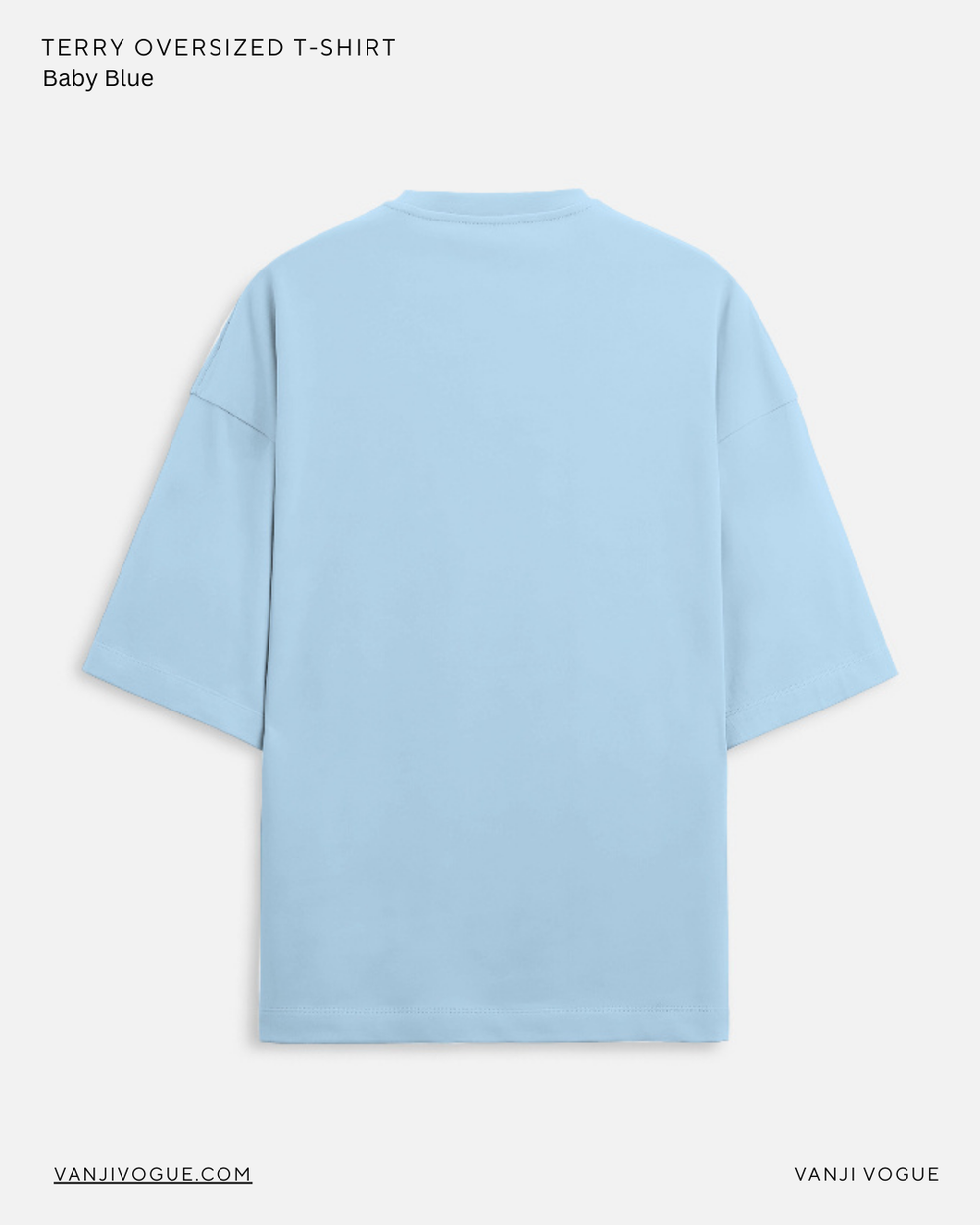 Unisex Terry Oversized Tee - Baby Blue - view 2