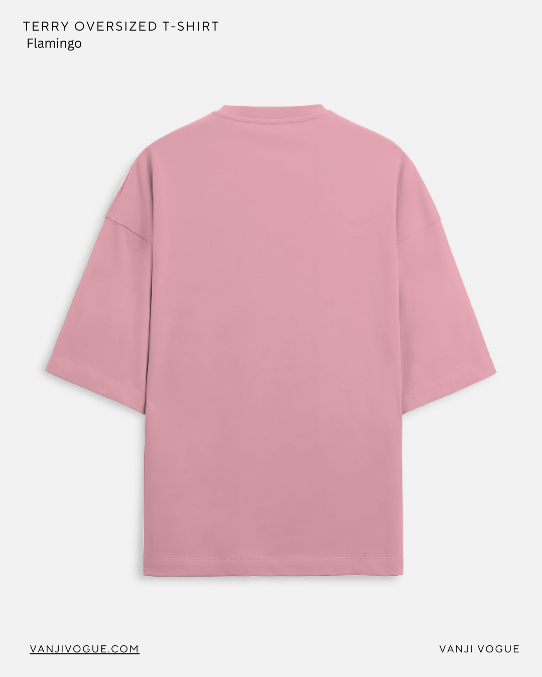 Unisex Terry Oversized Tee - Flamingo