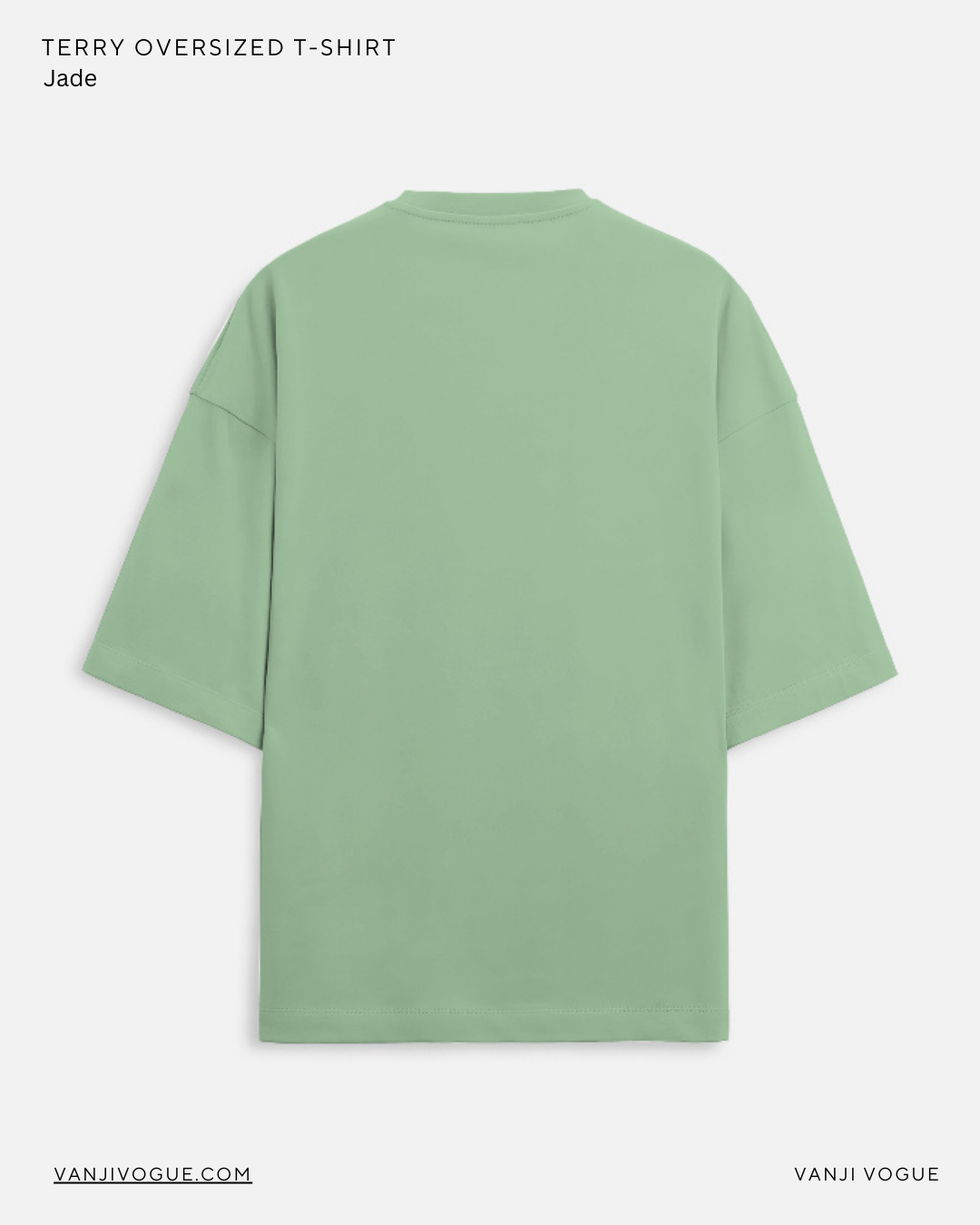 Unisex Terry Oversized Tee - Jade