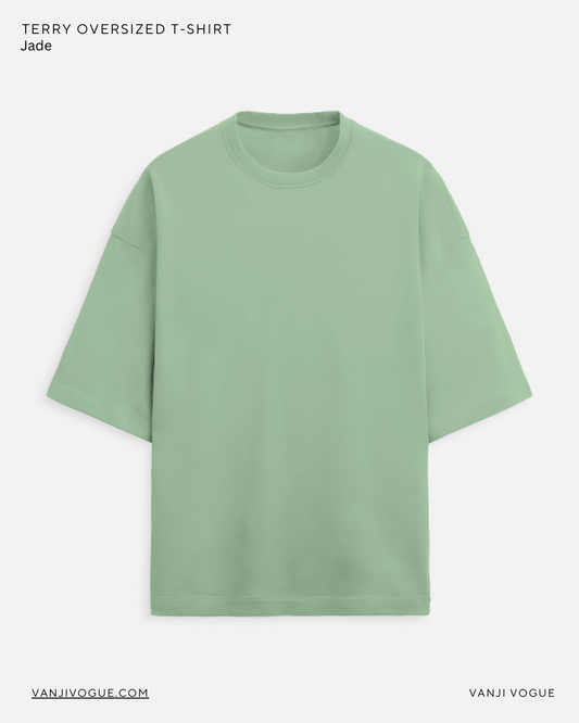 Unisex Terry Oversized Tee - Jade