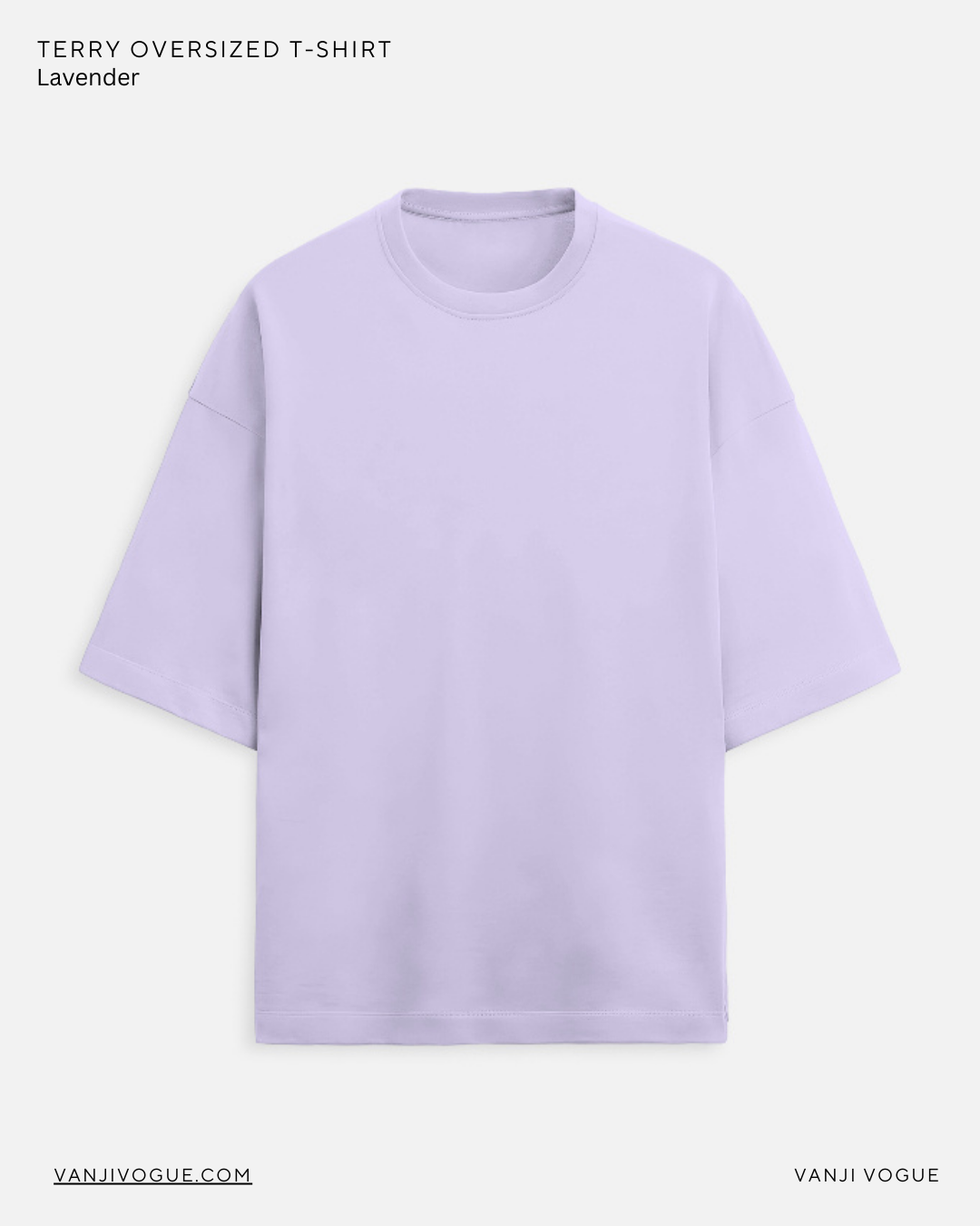Unisex Terry Oversized Tee - Lavender