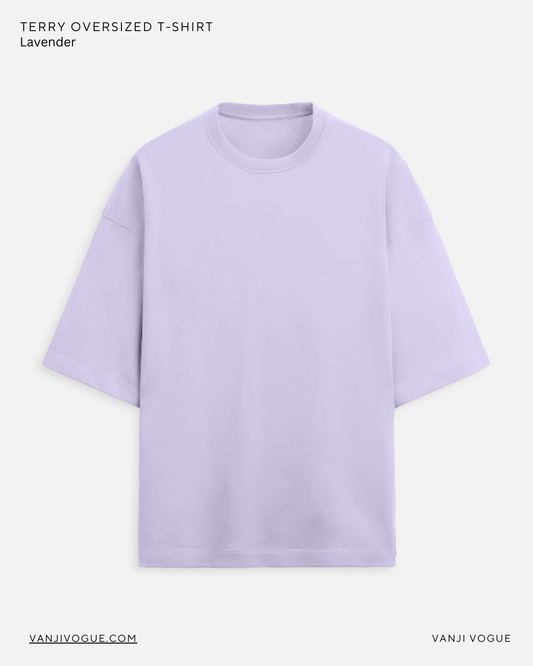 Unisex Terry Oversized Tee - Lavender