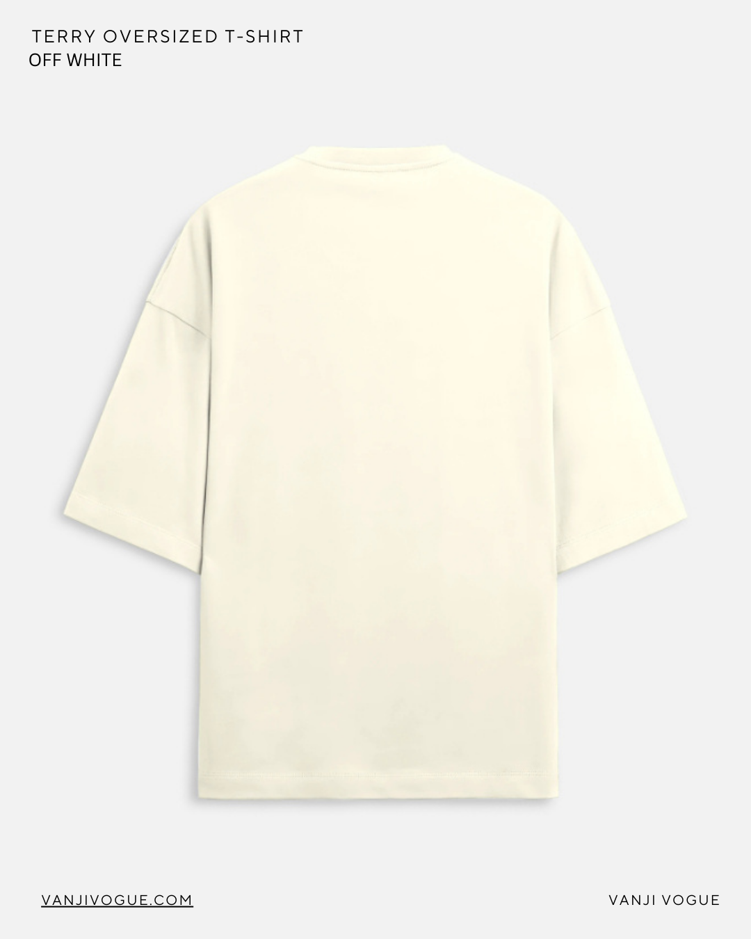 Unisex Terry Oversized Tee - Off White
