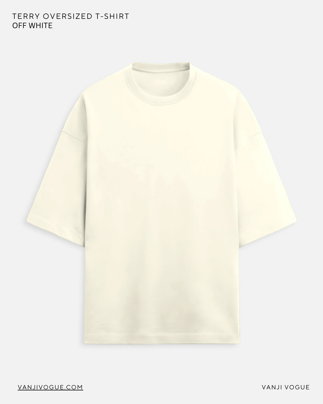 Unisex Terry Oversized Tee - Off White
