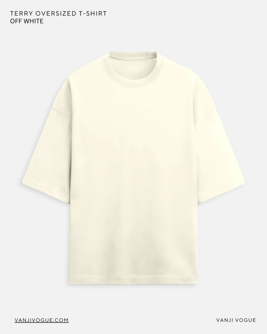 Unisex Terry Oversized Tee - Off White