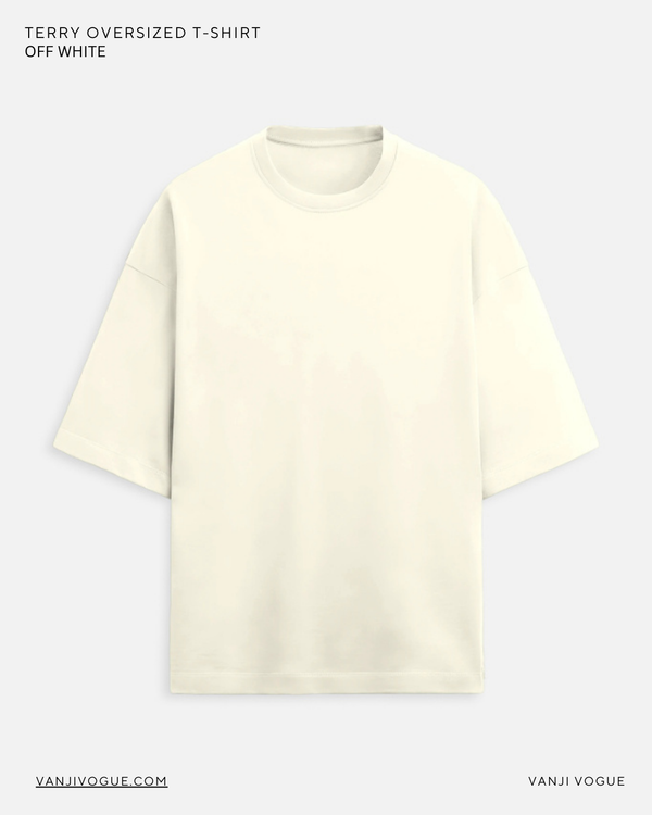 Unisex Terry Oversized Tee - Off White
