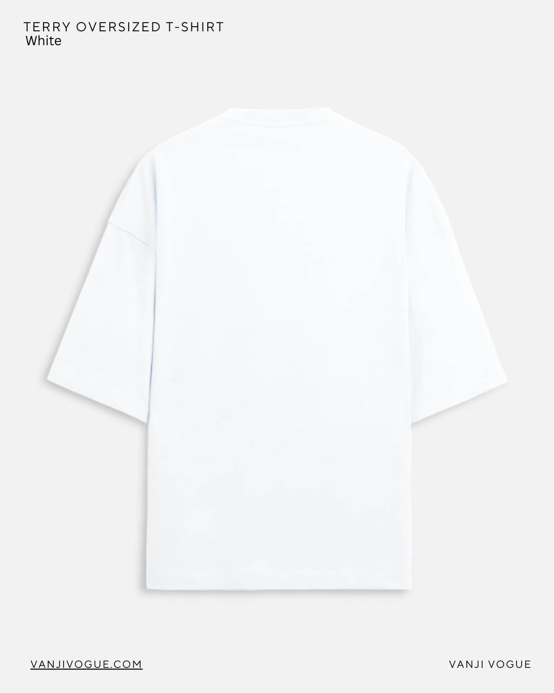 Unisex Terry Oversized Tee-White