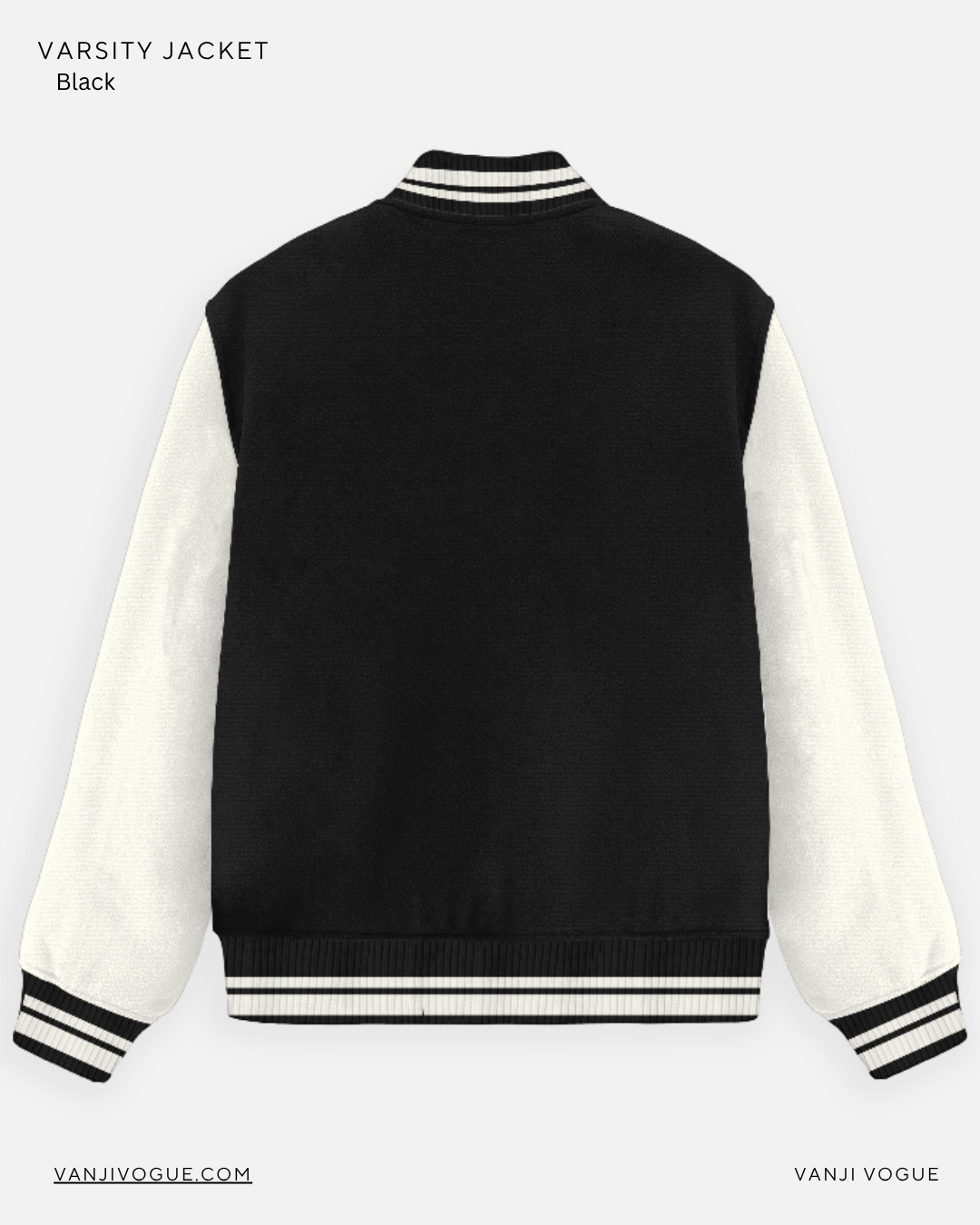 Unisex Varsity Jacket-Black
