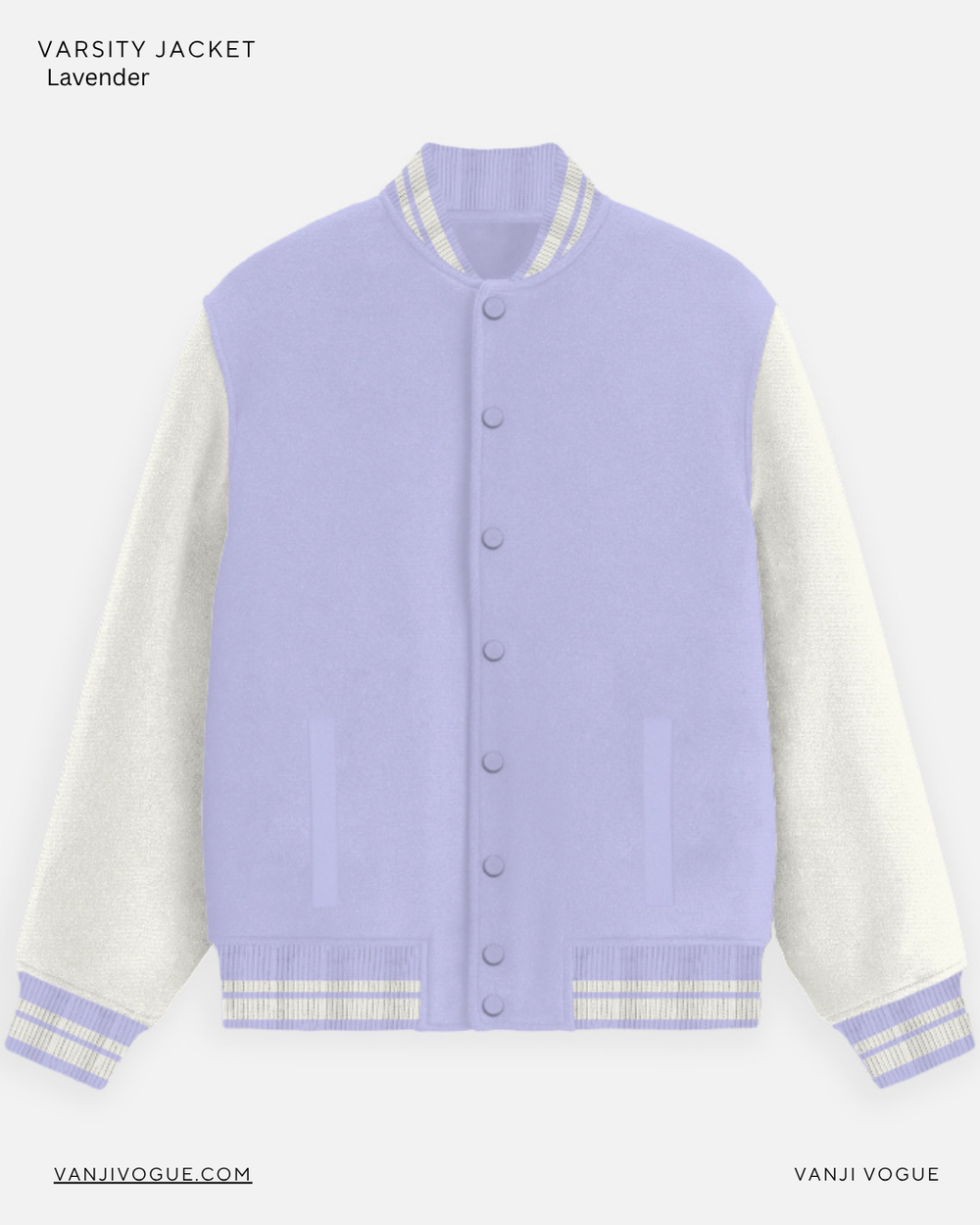 Unisex Varsity Jacket-Lavender - view 1