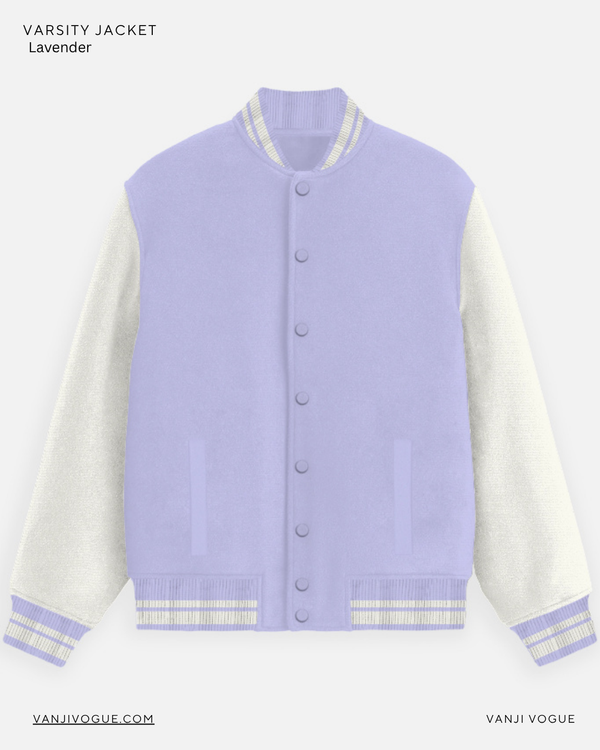 Unisex Varsity Jacket-Lavender