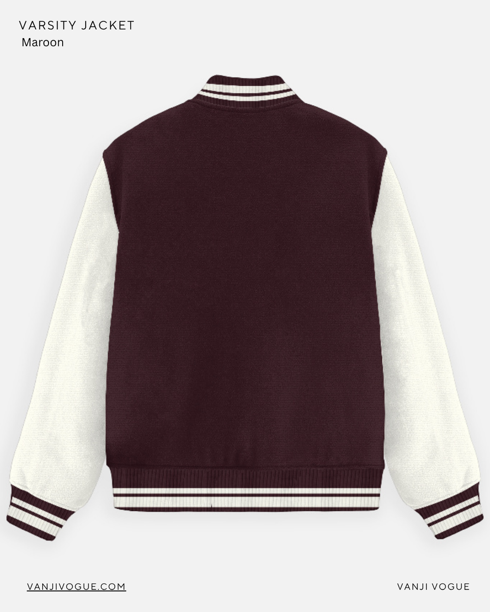Unisex Varsity Jacket-Maroon - view 2