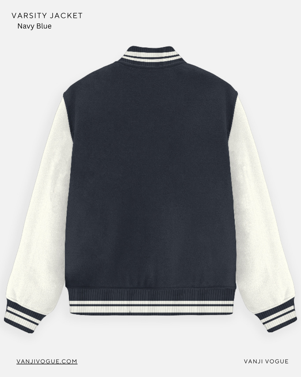 Unisex Varsity Jacket-Navy Blue - view 2