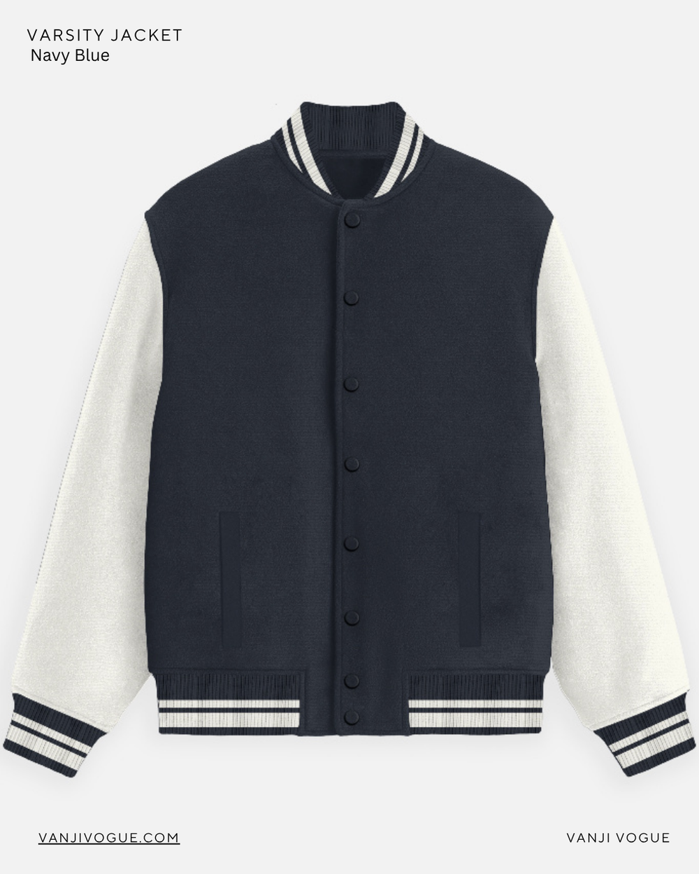 Unisex Varsity Jacket-Navy Blue - view 1