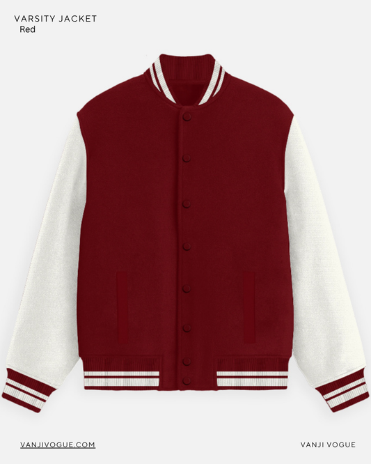 Unisex Varsity Jacket-Red