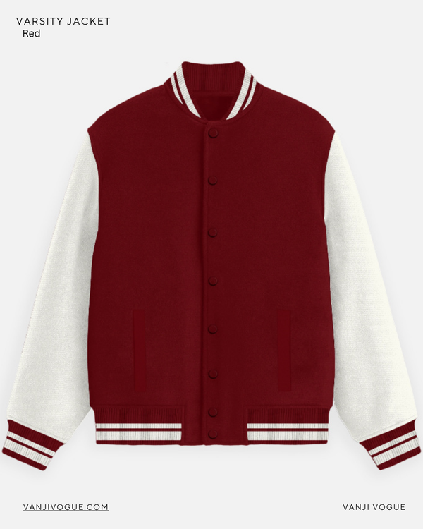 Unisex Varsity Jacket-Red
