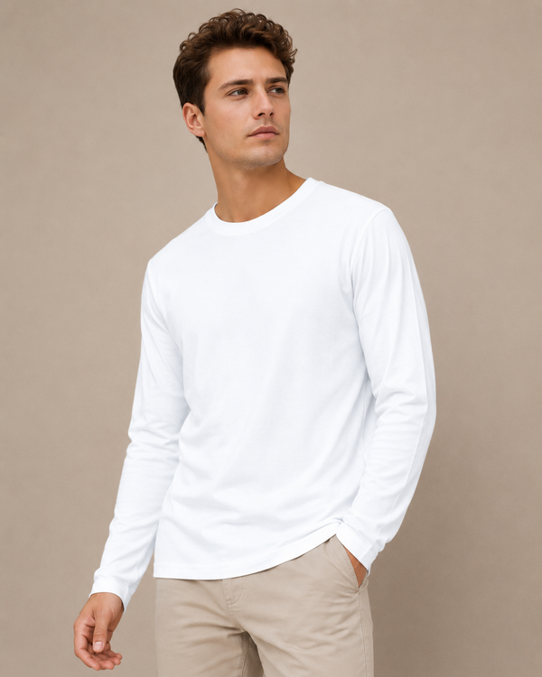 Full Sleeve T-Shirt-White