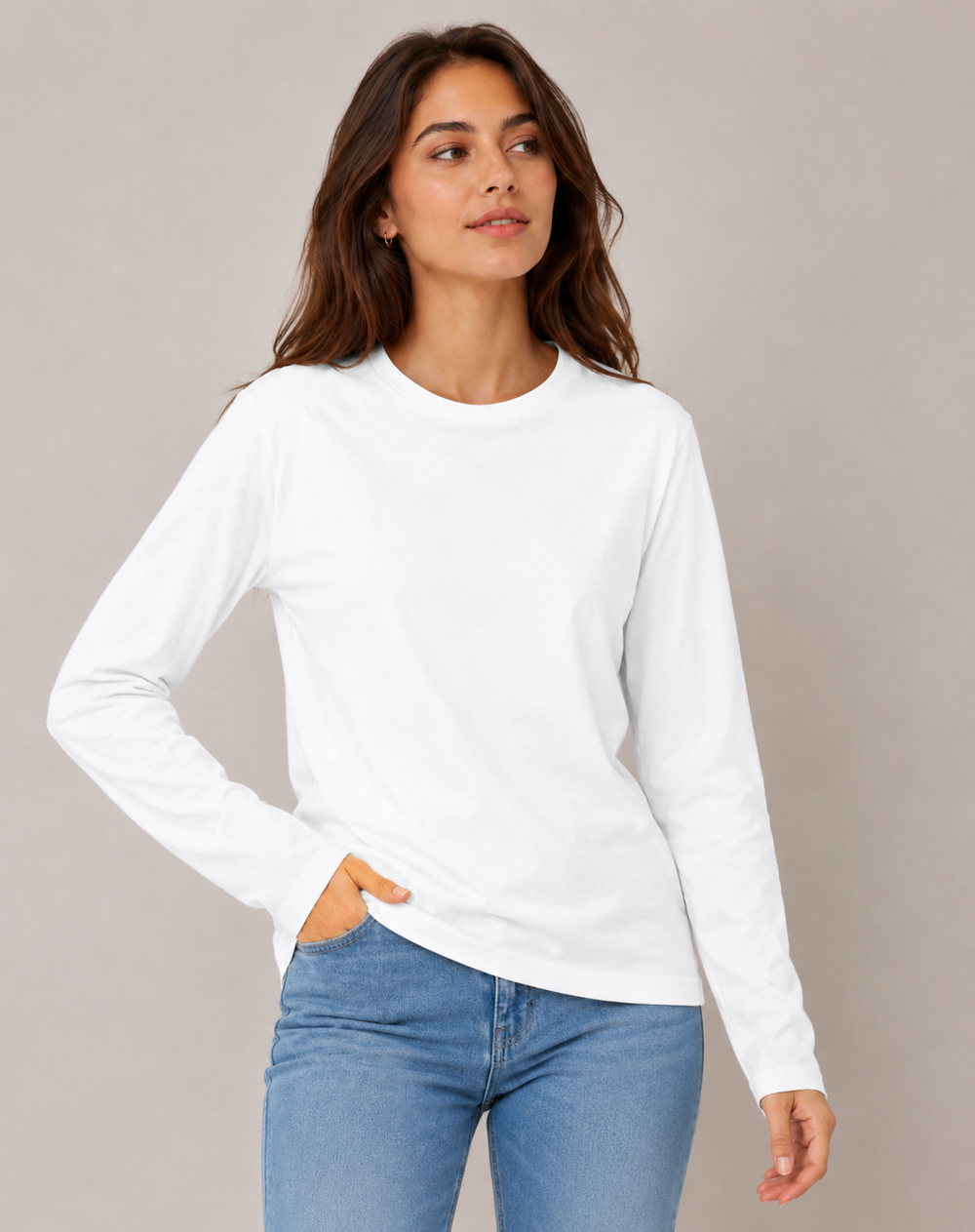 Full Sleeve T-Shirt-White - view 2