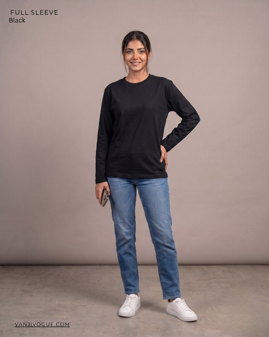 Full Sleeve T-Shirt - Black