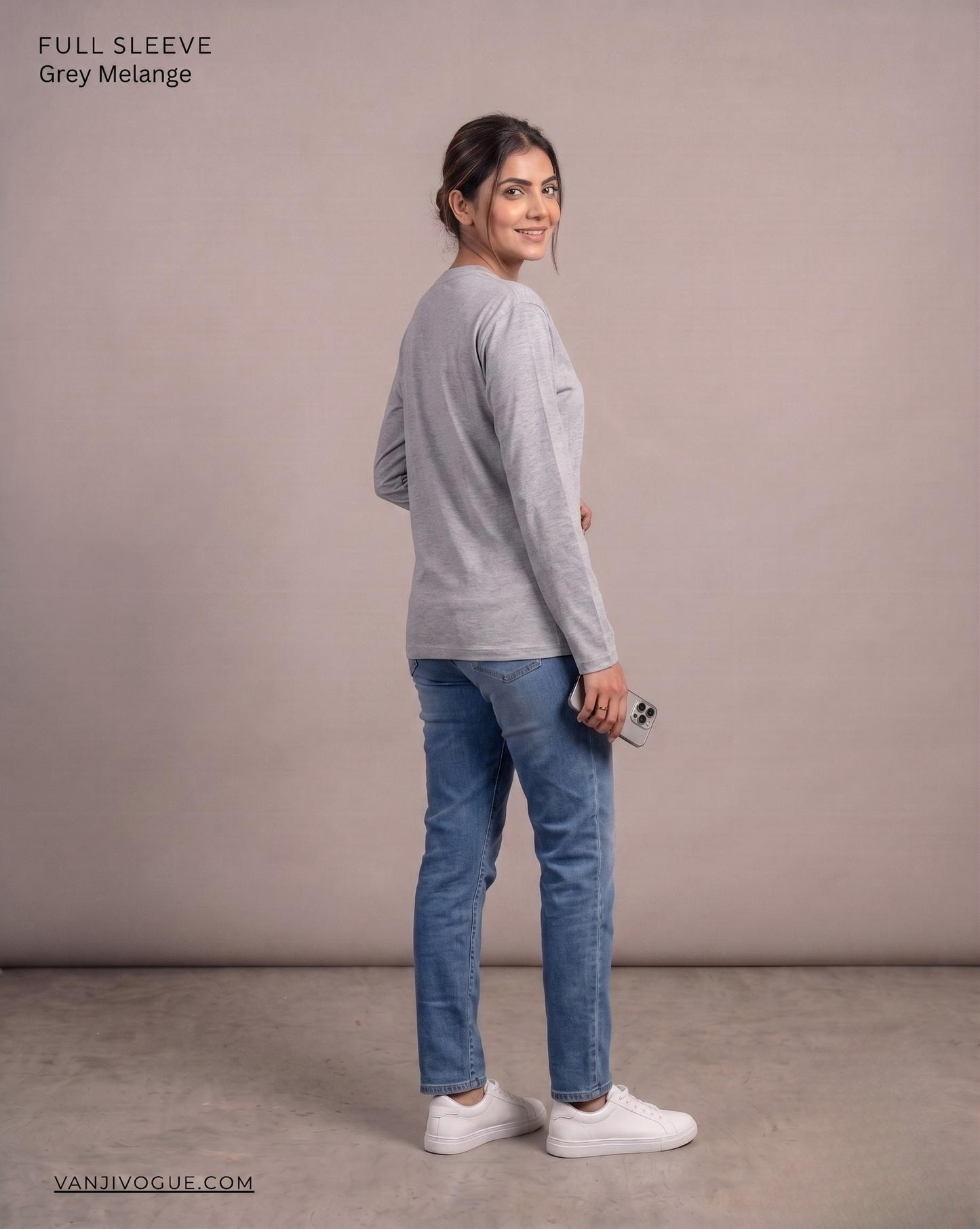 Full Sleeve T-Shirt – Grey Melange