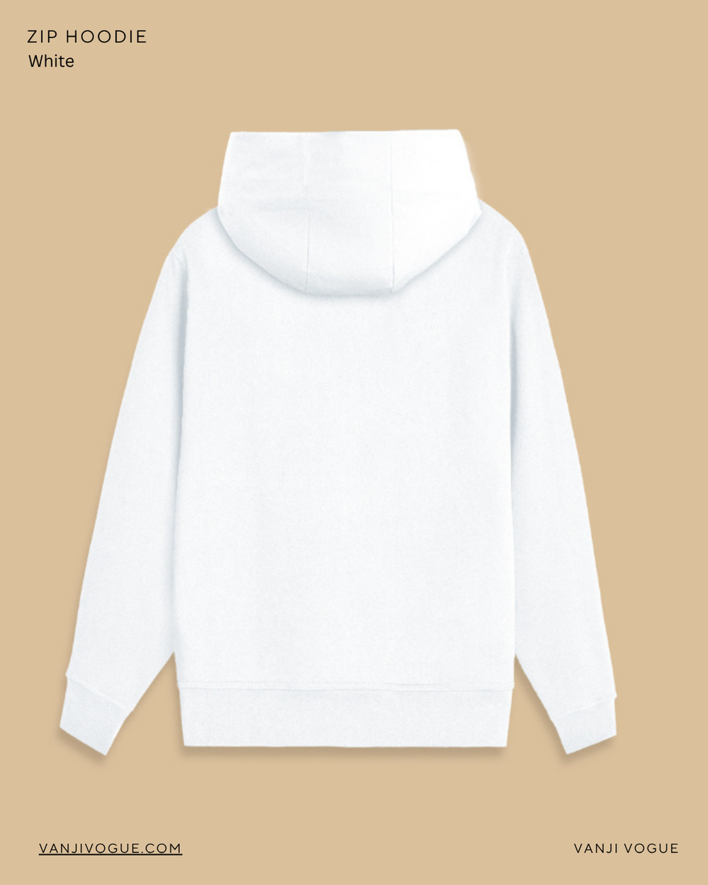 Unisex Zip Hoodie-White - view 2
