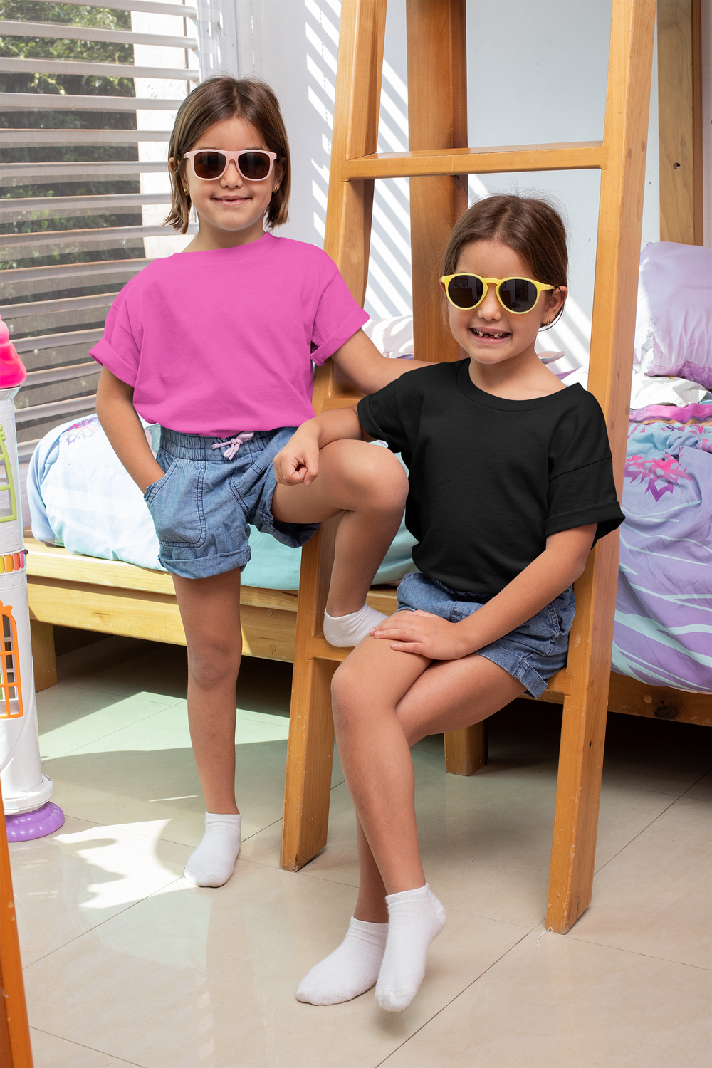 VanjiVogue Girls Crew Neck T-Shirt Comfortable Cotton Tee - view 1